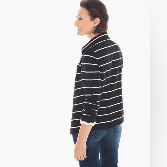 NWT Chico’s Stripe Knit Jacket - Picture 4 of 12